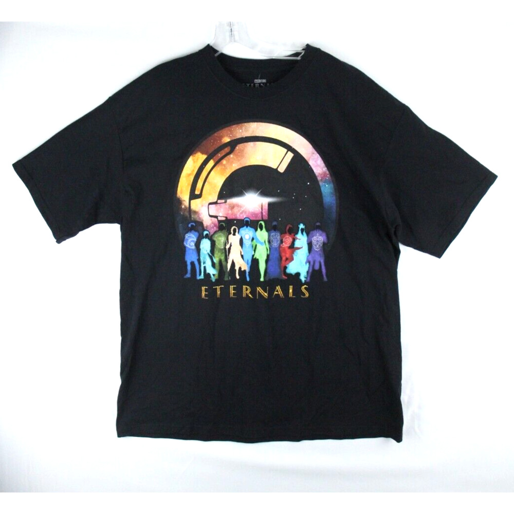 NWT Marvel Studios T-Shirt Mens XL Marvel Eternals Silhouette Black Graphic